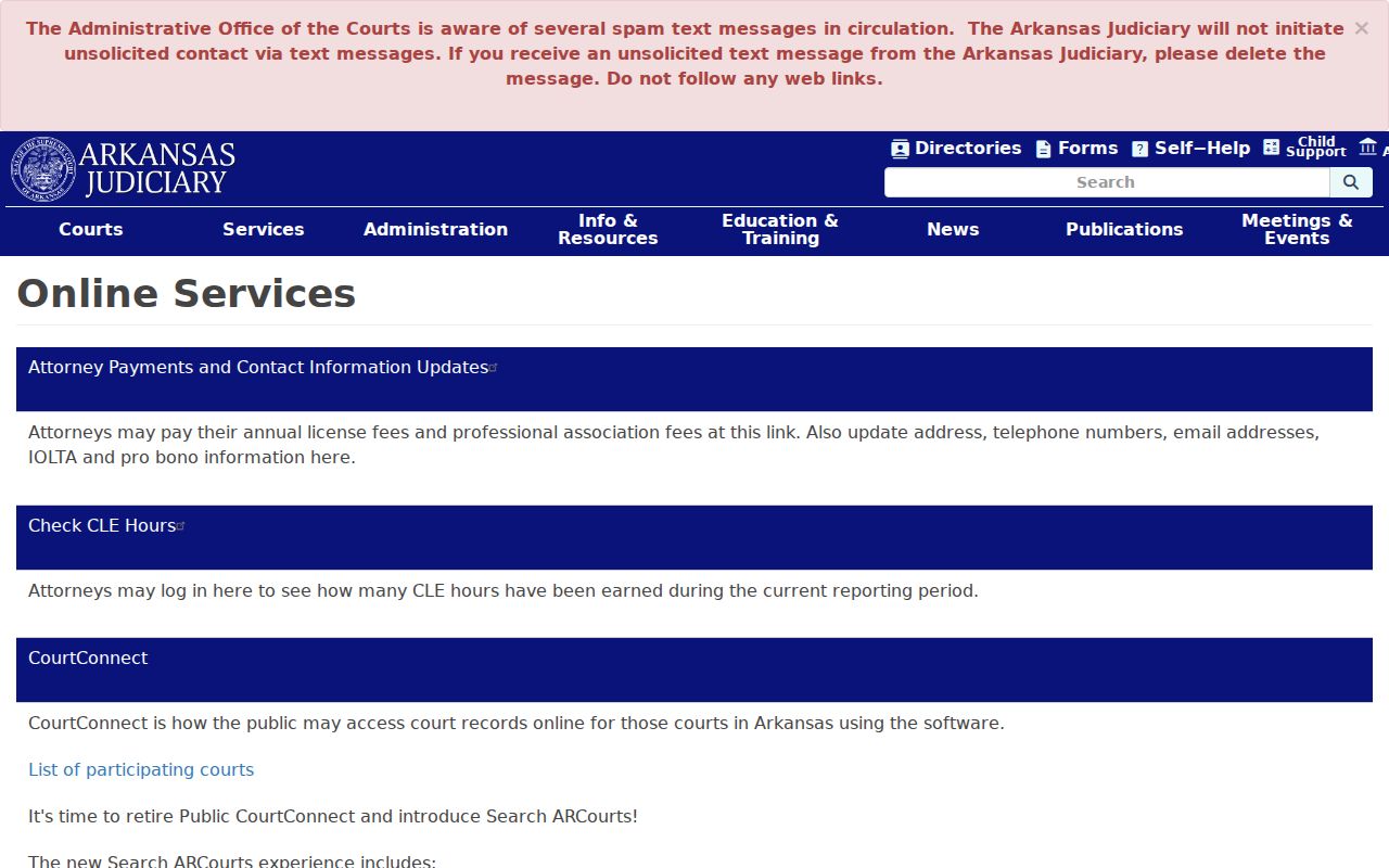 Arkansas online services for Bradley County court dockets