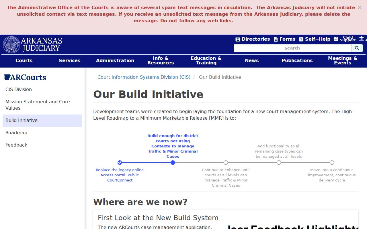 Bradley County case search ARCourts modernization initiative